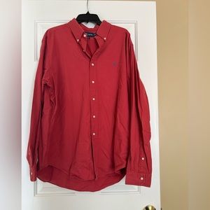 Ralph Lauren Classic Fit Heavyweight Red Dress Shirt